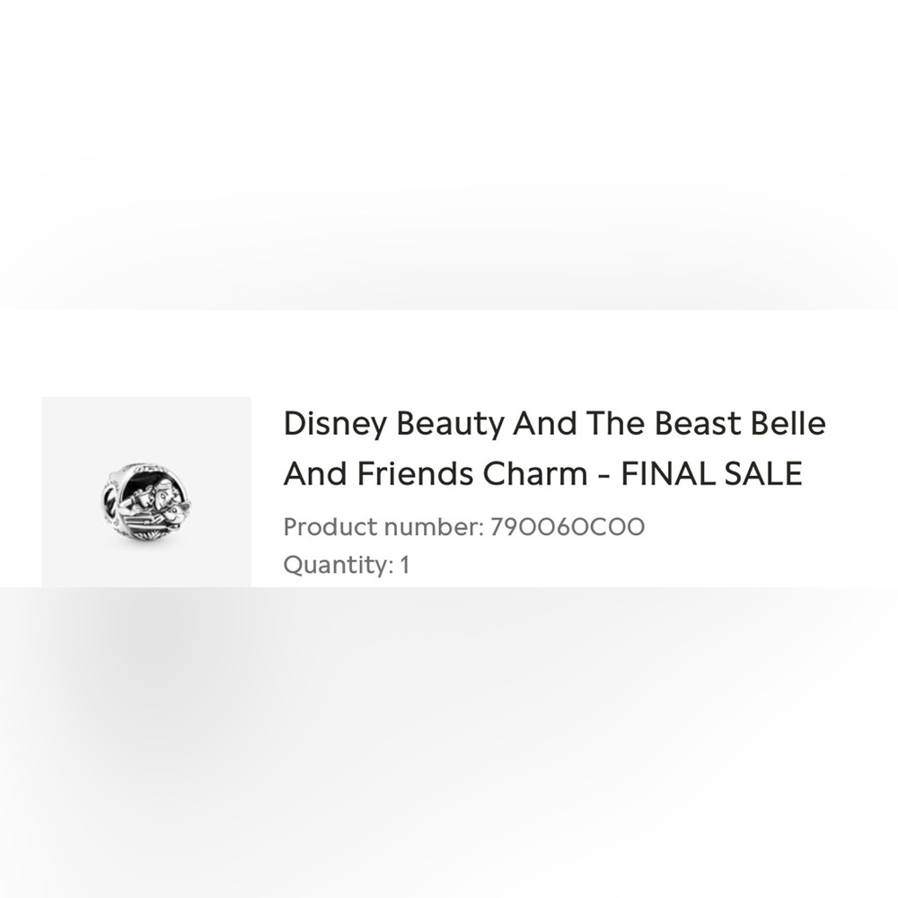 Beauty And The Beast Pandora Charm - image 1